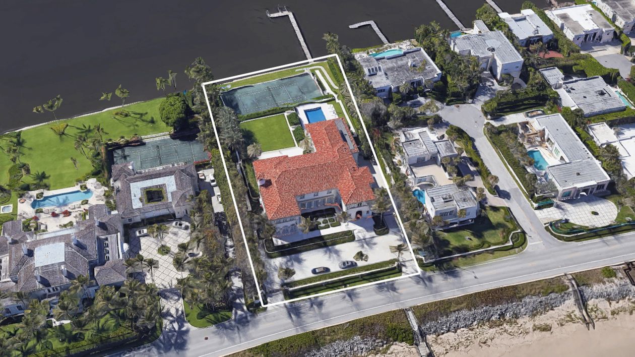 Waterfront Palm Beach, Florida, Mansion With Tennis Court and Dock Sells for $51.4 Million