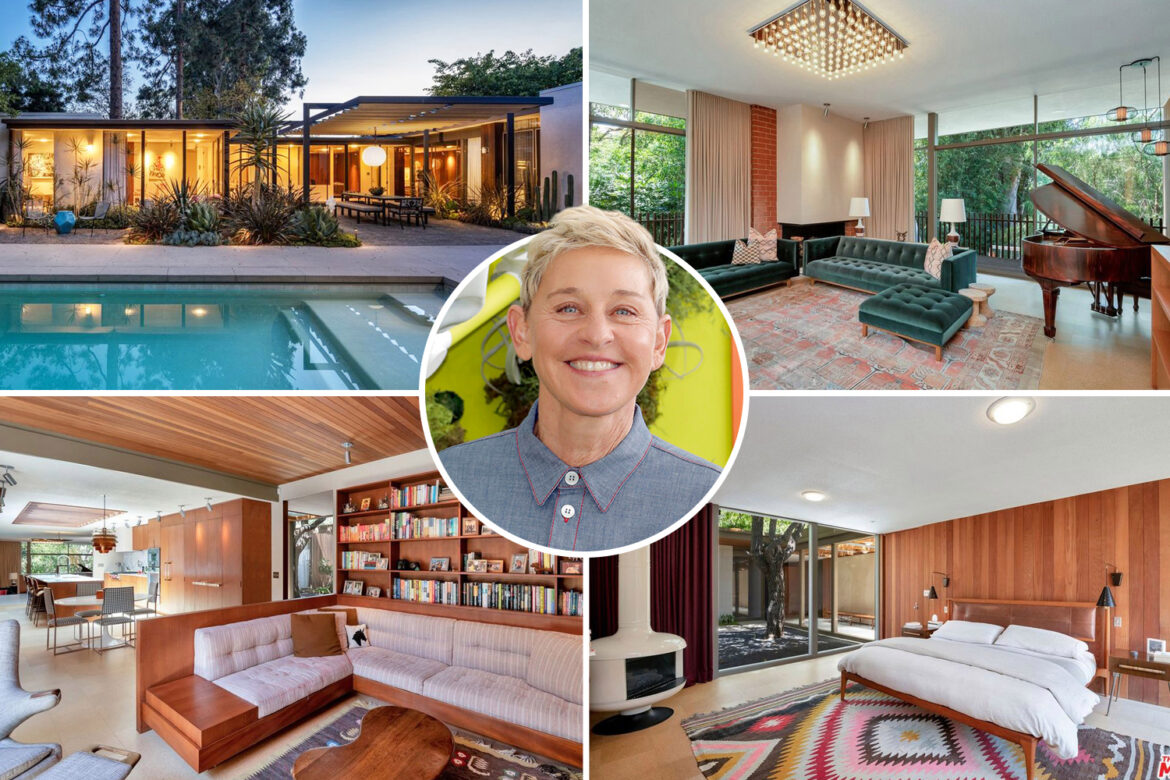 Inside Ellen DeGeneres’ new $8.5M Beverly Hills mansion featuring a chef’s kitchen, lush garden and pool