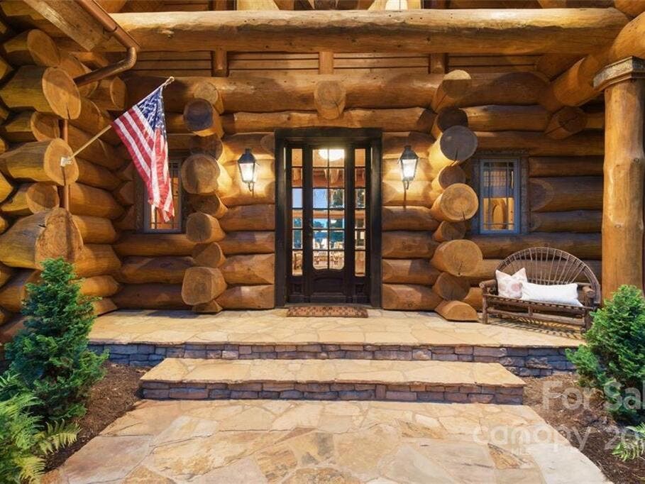 A Log House Mansion On The Market In Mooresville